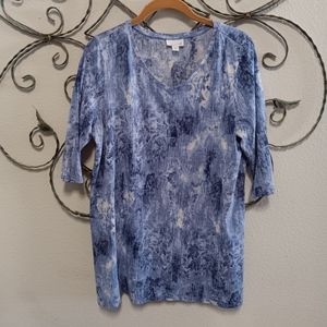 PURE JILL J. JILL cotton modal print tunic, M